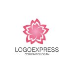 画像1: シンプルで優美な桜のロゴ (1)