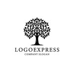 画像1: シンプルでエレガントな木のロゴ (1)