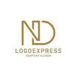 画像1: シンプルゴールドNDロゴ (1)