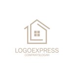 画像1: シンプルなラインの家のロゴ (1)