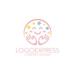 画像1: 笑顔と手のロゴ (1)