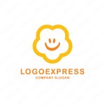 画像1: 雲と笑顔の可愛いロゴ (1)