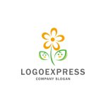 画像1: 笑顔の花のロゴ (1)