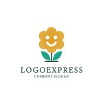 画像1: 笑顔の花のロゴ (1)