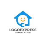 画像1: 笑顔が生まれる家の修理ロゴ (1)