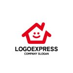 画像1: 笑顔の家 親しみやすいラインロゴ (1)