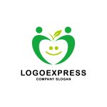 画像1: 笑顔のリンゴと人のロゴ (1)