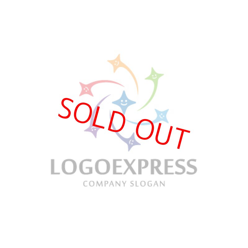 画像1: 笑顔の星が集まるロゴ (1)