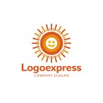 画像1: 笑顔の太陽のロゴ (1)