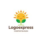 画像1: 笑顔の太陽とつぼみのロゴ (1)