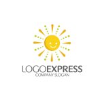 画像1: 笑顔の太陽のロゴ (1)