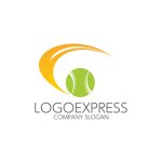 画像1: スピードを出すテニスボールのロゴ (1)