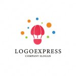画像1: 気球のメルヘンなロゴ (1)