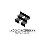 画像1: 階段状の抽象ロゴ (1)