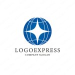 画像1: 地球と星のグローバルなロゴ (1)