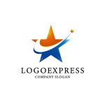 画像1: 星をモチーフにした躍動感のあるロゴ (1)