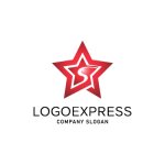 画像1: 赤い星の中のS字ロゴ (1)