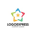 画像1: カラフルなAと星のロゴ (1)