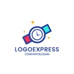 画像1: 腕時計と星のロゴ (1)