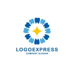 画像1: 星と歯の円形ロゴ (1)