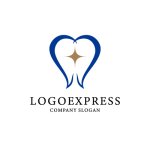 画像1: 歯と星のハートロゴ (1)