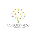 画像1: 星の木とカラフルな夢ロゴ (1)