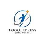 画像1: 星に向かって手を伸ばす人々のロゴ (1)