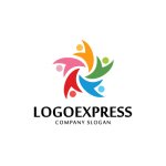 画像1: 星型の人々のロゴ (1)