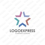 画像1: 星の形のスタイリッシュなロゴ (1)