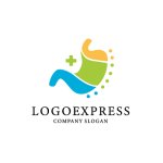 画像1: 胃と十字を組み合わせたロゴ (1)