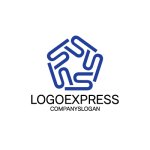 画像1: Sを五角形に配置した結束力のあるロゴ (1)