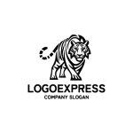 画像1: 力強い虎のロゴ (1)