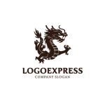 画像1: 力強いドラゴンのロゴ (1)