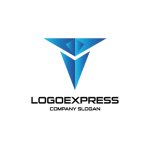 画像1: 力強い三角形のTロゴ (1)