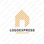 画像1: 縞模様の家のロゴ (1)