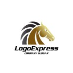 画像1: 力強い馬のロゴ (1)