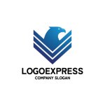 画像1: 力強い鷲のエンブレムロゴ (1)