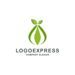 画像1: スタイリッシュな洋梨のロゴ (1)