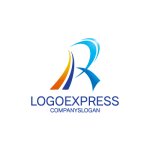 画像1: スタイリッシュなR文字ロゴ (1)