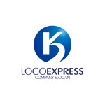 画像1: スタイリッシュな K のロゴ (1)