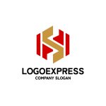 画像1: スタイリッシュなS字六角形ロゴ (1)