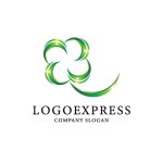 画像1: スタイリッシュなクローバーのロゴ (1)