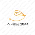 画像1: トンボのおしゃれなロゴ (1)