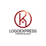 画像1: スタイリッシュな不動産Kロゴ (1)