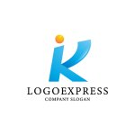 画像1: スタイリッシュな K のロゴ (1)
