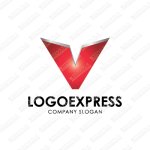 画像1: スタイリッシュなVの3Dのロゴ (1)