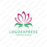 画像1: 蓮の花の素敵なロゴ (1)