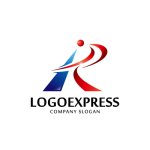 画像1: スタイリッシュな軌跡を伴うRのロゴ (1)