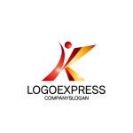 画像1: 成功へ向かうKと人のロゴ (1)