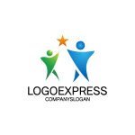 画像1: 成功に向かう2人のロゴ (1)